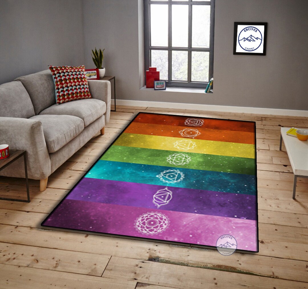 Chakra Rug, Pop Art, Pop Art Rug, Meditation Rug, Pop Art Pattern Rug ...