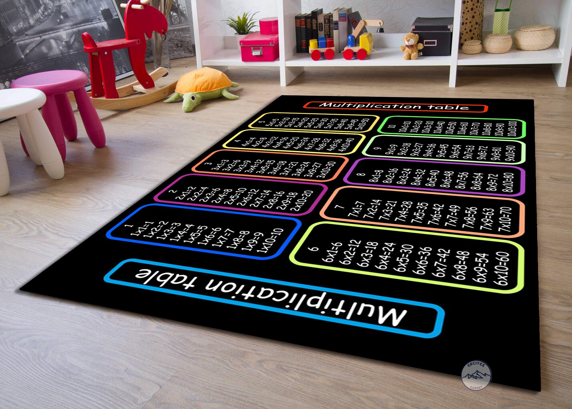 Multiplication Rug Multiplication Table Rug Maths Rug - Etsy