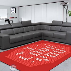 I Love You, I Love You Rug, I Love You Text Rug, Valentine&#39;s day gift, Love Rug, Living Room Rug, Modern Rug, Popular Rug, Printed Rug, Gift