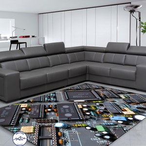 Alfombra de procesador, Alfombra de tarjeta electrónica, Alfombra integrada, Alfombra de sala de computadoras, Alfombra abstracta, Alfombra de sala de estar, Alfombra moderna, Alfombra popular, Alfombra impresa