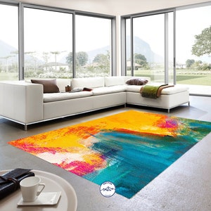 Color Mixed Rug, Canva Rug, Room Rug, Art Rug, Style Rug, Digital Rug, Abstract Rug, Living Room Rug, Modern Rug, Popular Rug, Printed Rug