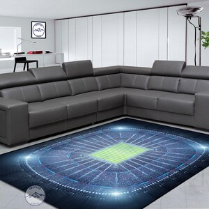 Stadium Rug, Night Stadium Rug, Soccer Rug, Football Rug, Court Rug, Sport Rug, Digital Rug, Room Rug, Living Room Rug, Printed Rug