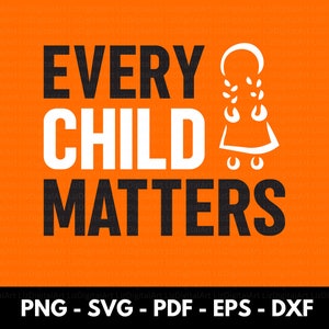 Cada niño importa SVG, niña con trenzas, día de la camisa naranja, conciencia indígena, verdad y reconciliación, cada niño importa niña