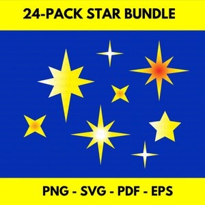 24 Pack Star SVG Bundle, Stern von Bethlehem svg, Krippen-Stern svg, Stern und weise Könige, Weihnachten SVG, Krippe Clip Art, Jesus-Stern svg