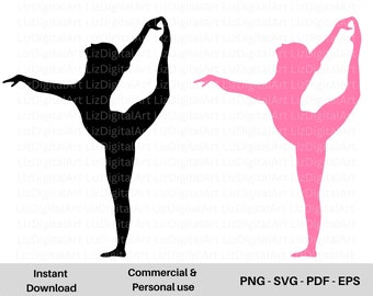 Gymnastik SVG, gymnast silhuett, gymnastikmamma, gymnastik clipart, älskar gymnastik, laggymnastik, klippfil, Cricut, png pdf eps