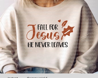 Fall for Jesus svg, Jesus svg, fall for Jesus png, fall svg, Christian svg, Catholic svg, autumn svg, faith svg, cricut, silhouette cut file