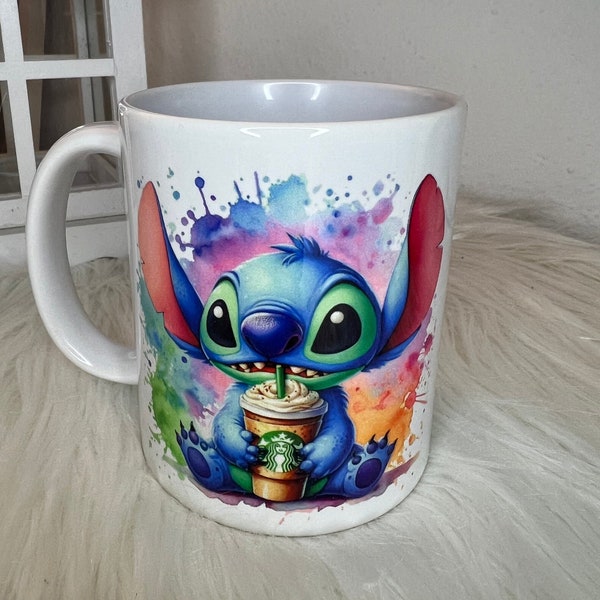 Motif cup Stitch - Princess - Disney - MakeUp