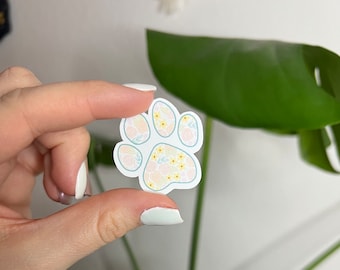 Pegatina de pata de perro