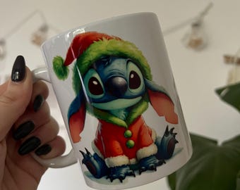 Taza/Vaso de Stitch navideño