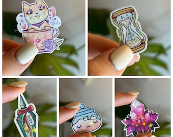 Varias pegatinas holográficas // pegatinas holográficas kawaii