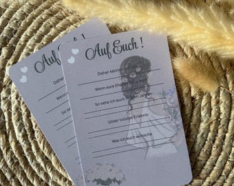 Juego de boda / Juegos de invitados / Novios / Pack de 10