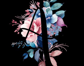 Letras de flores PNG