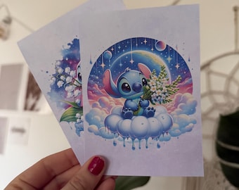 Tarjetas en diseño de puntada