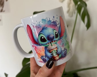 Taza con motivo de Stitch de Disney - Personalizable