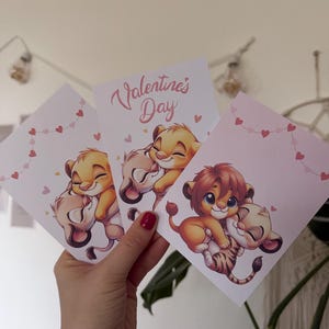Valentinskarte im König der Löwen Design