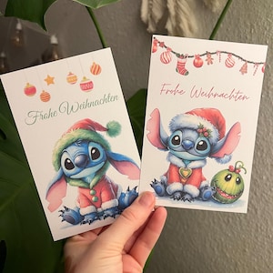 Weihnachtskarte im Stitch Design