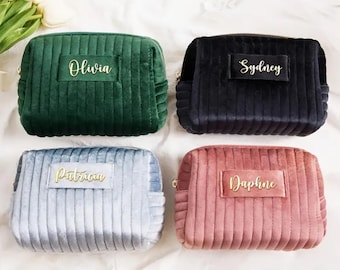 Neceser personalizado de pana de terciopelo