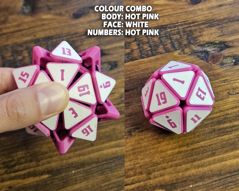 Custom Squishable D20 - Fidget Dice | Squishy Dice | Dice for D&D | Fidget Toy | Desk toy | 3D Printing | 3D Gift | Sensory Toy image 9