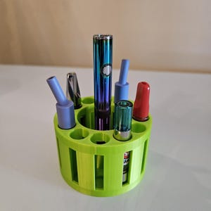 Circular 510 Vape Cartridge & Battery Holder - 20 Colour Variations | Cart and Pen Storage, Vape Dab Oil Pen Organizer | Anti Clog Stand