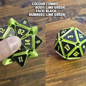 Custom Squishable D20 - Fidget Dice | Squishy Dice | Dice for D&D | Fidget Toy | Desk toy | 3D Printing | 3D Gift | Sensory Toy image 4