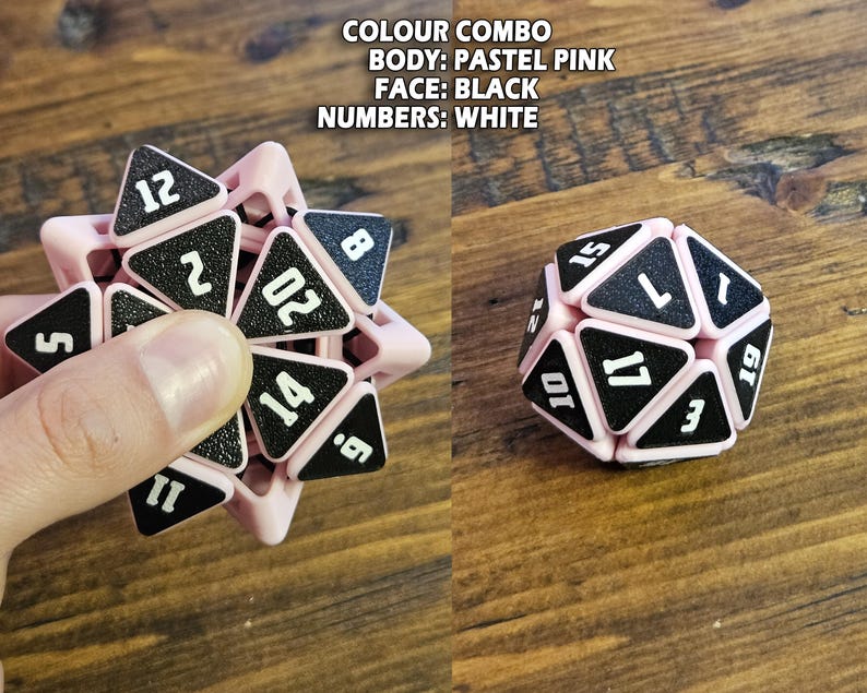 Custom Squishable D20 - Fidget Dice | Squishy Dice | Dice for D&D | Fidget Toy | Desk toy | 3D Printing | 3D Gift | Sensory Toy image 8
