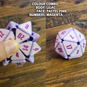 Custom Squishable D20 - Fidget Dice | Squishy Dice | Dice for D&D | Fidget Toy | Desk toy | 3D Printing | 3D Gift | Sensory Toy image 5