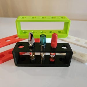 Minimalist 510 Vape Cartridge & Battery Holder - 20 Colour Variations | Cart and Pen Storage, Vape Dab Oil Pen Organizer | Anti Clog Stand