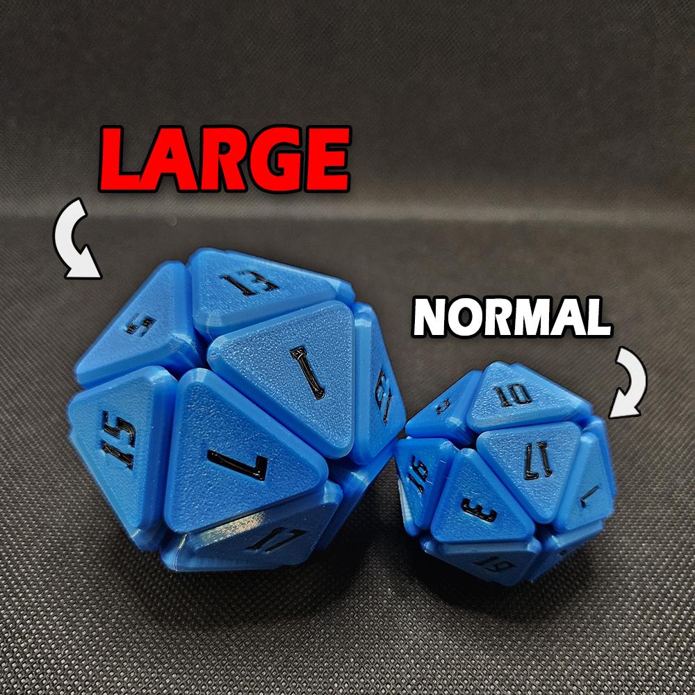Squishable LARGE D20 - Fidget Dice | Squishy Dice | Dice for D&D | Fidget Toy | Desk toy | 3D Printing | 3D Gift | Sensory Toy