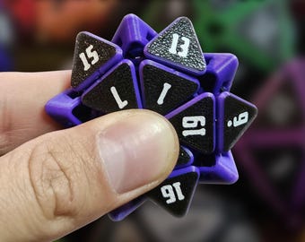 Custom Mini Squishy D20 Fidget Dice | Squishable Dice | Dice for D&D | Fidget Toy | Stress Relief | Custom Gift | Stress Ball