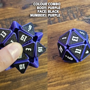 Custom Squishable D20 - Fidget Dice | Squishy Dice | Dice for D&D | Fidget Toy | Desk toy | 3D Printing | 3D Gift | Sensory Toy image 10