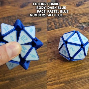 Custom Squishable D20 - Fidget Dice | Squishy Dice | Dice for D&D | Fidget Toy | Desk toy | 3D Printing | 3D Gift | Sensory Toy image 7