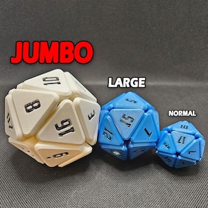 Squishable JUMBO D20 - Fidget Dice | Squishy Dice | Dice for D&D | Fidget Toy | Desk toy | 3D Printing | 3D Gift | Sensory Toy