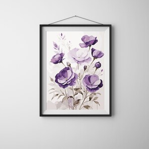 Exquisite Digital Floral Watercolor Prints for Download - 3 Sizes - Print Anywhere, Elevate Your Decor