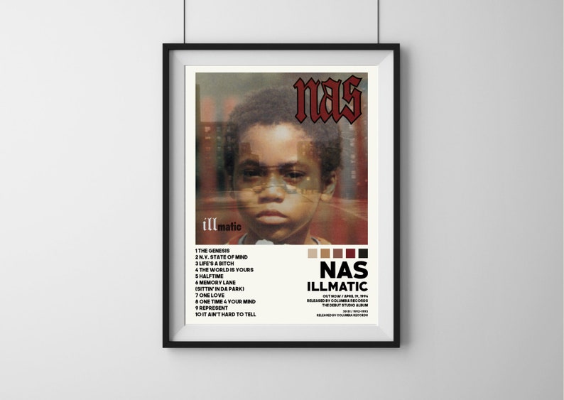 Nas Rapperl Letters Nas - Illmatic - Album Poster - Etsy