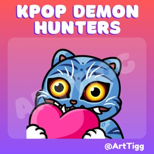 Derpy Love | Kpop Demon Hunters Emote – Digital Twitch/Discord PNG | Cute K-Pop Inspired Streamer Emote | VTuber Emoji | Instant Download