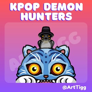 Derpy Lurk | Kpop Demon Hunters Emote – Digital Twitch/Discord PNG | Cute K-Pop Inspired Streamer Emote | VTuber Emoji | Instant Download