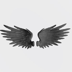 4 Sets Angelic Feather Wings for Kit bash and table top miniatures 32/28mm scale