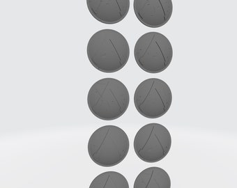 10 Spartan Style Shields with Lambda Symbol For 28/32mm scale wargaming kit bashing