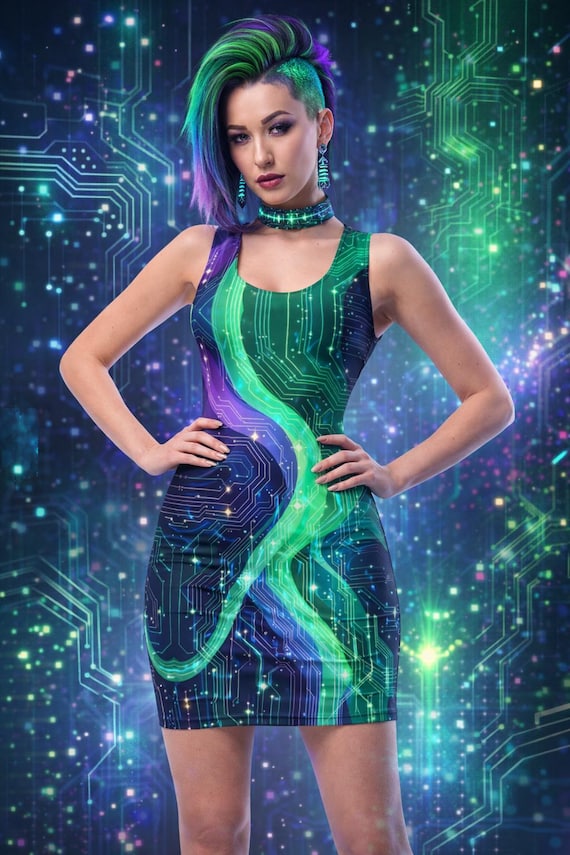 neon green and blue dress Lucci Lu 1246 Size 10 Neon Green Sequin Neon A Line Ballgown Backless Corset Prom Dress Pockets Formal Gown main image 1