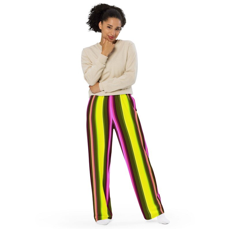 pink-striped-pants-wide-leg-neon-yellow-baggy-loose-fit-loungewear