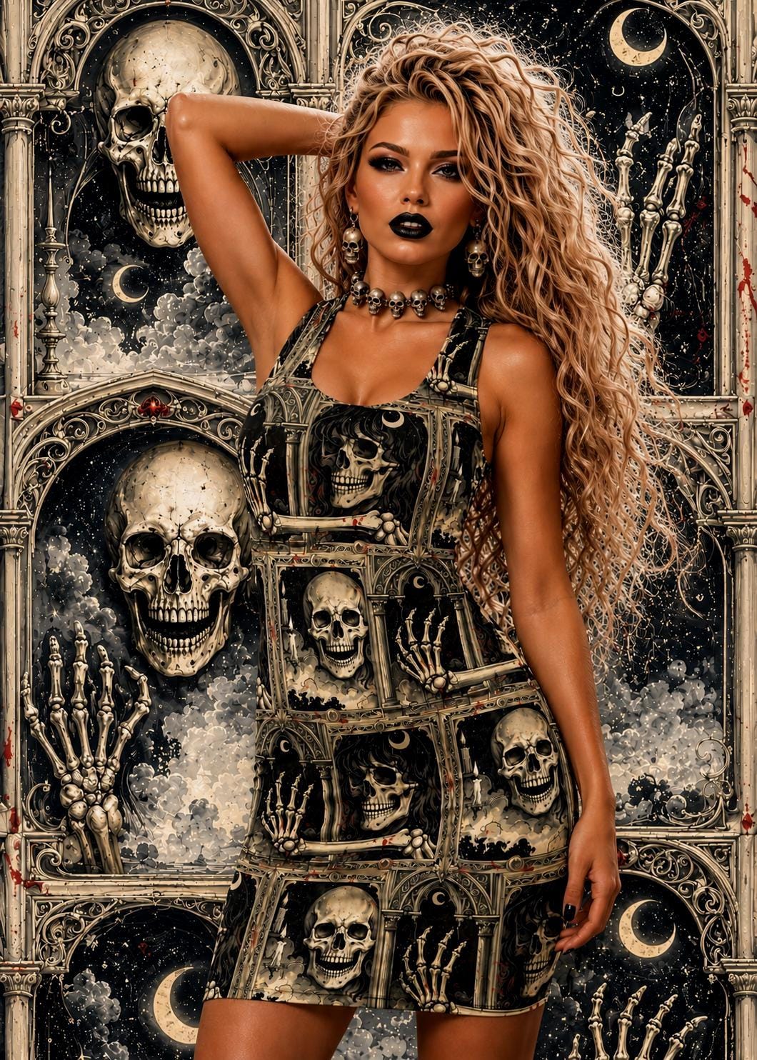 Skulls Dress for Women Summer