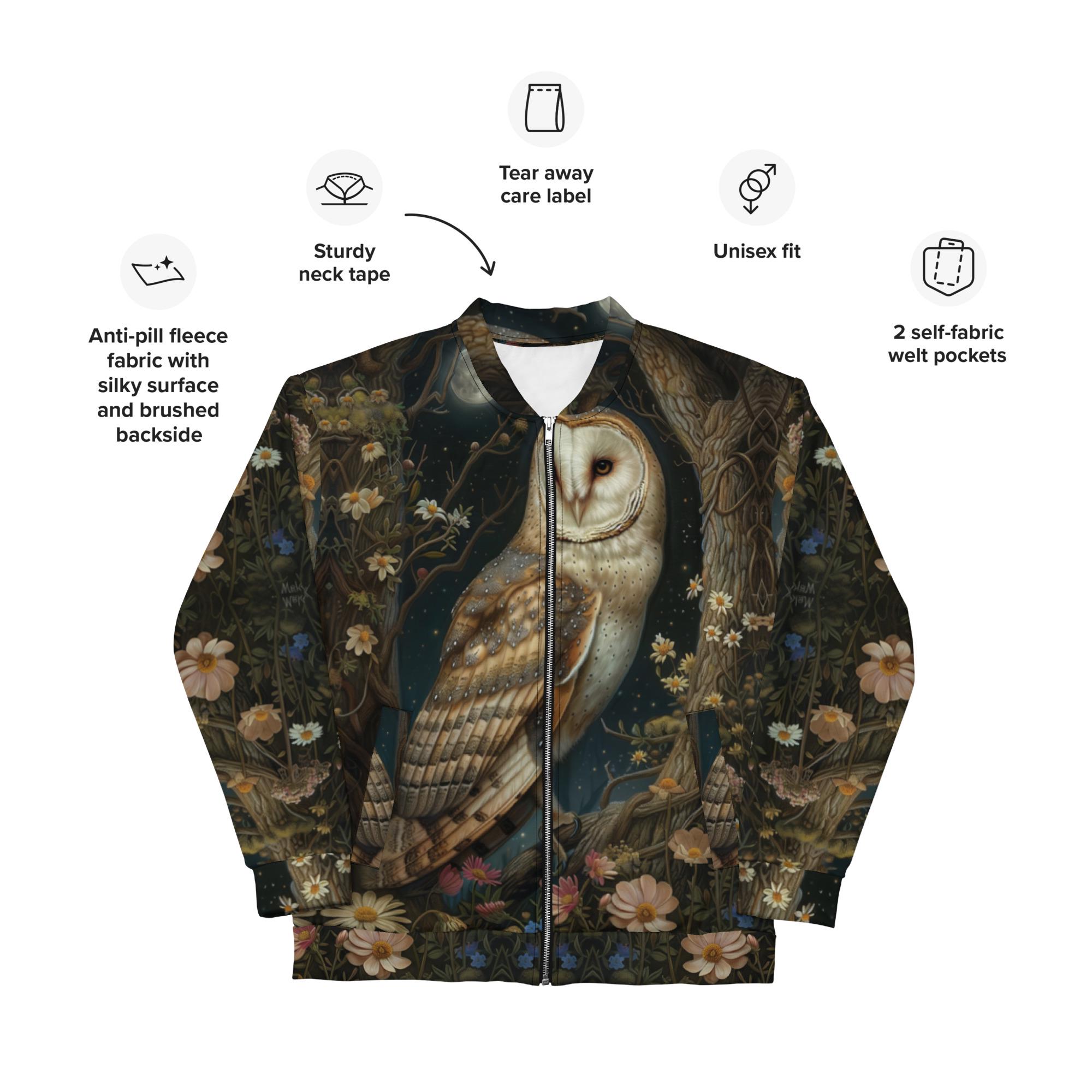 Me&city Owl Floral Print Bomber Jacket XS