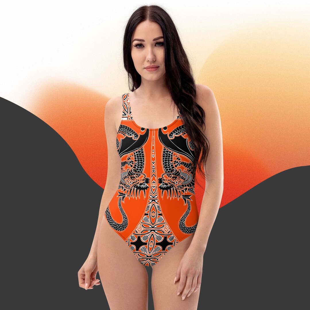 Dragon Swimsuit Chinese Dragons Swimwear One Piece Beach Swimming Suits 
