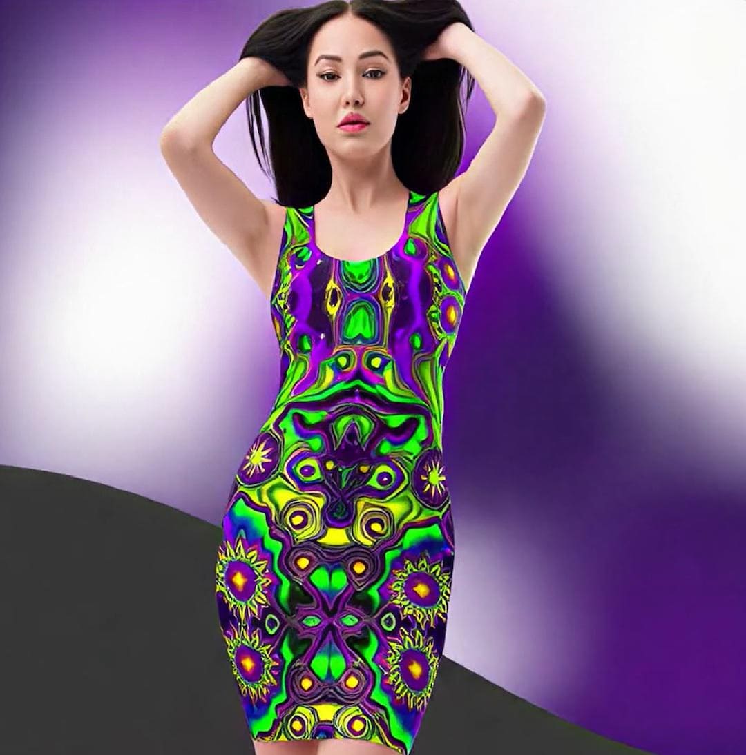 Tribal Trippy Bodycon Dress