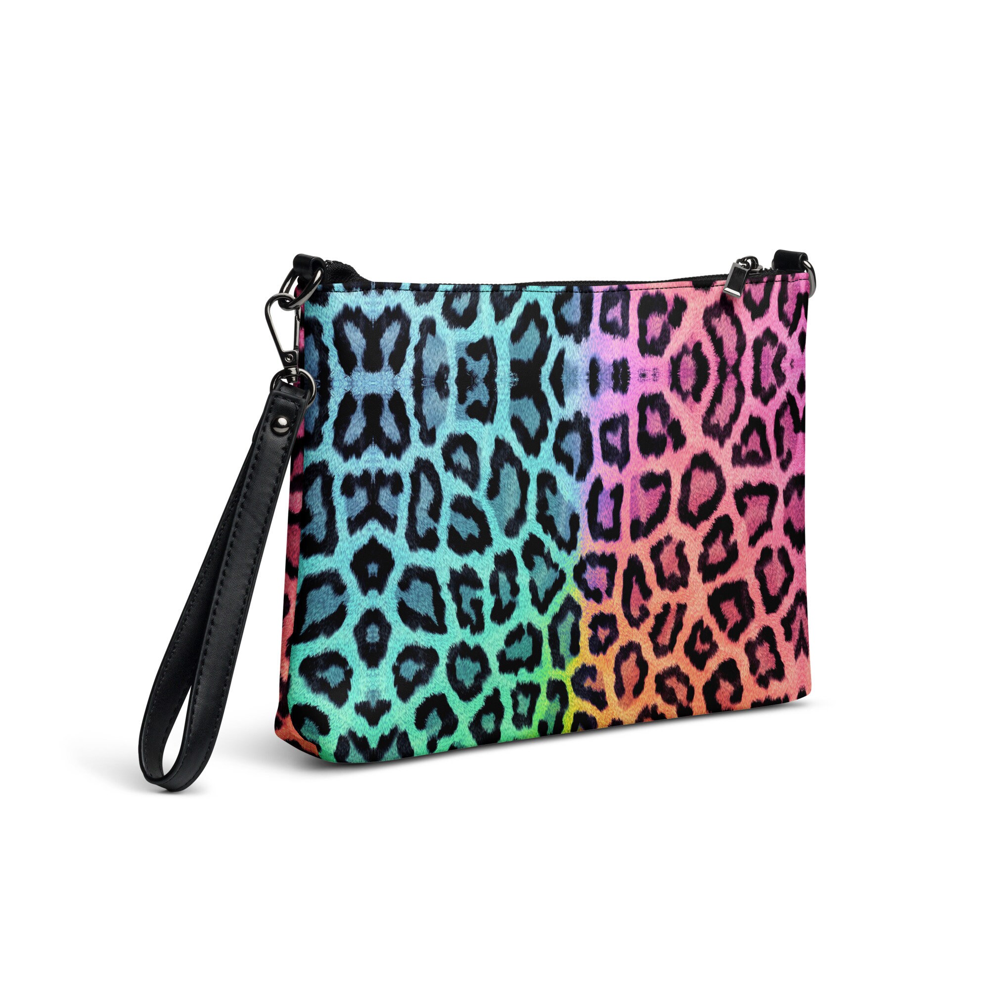 Animal Print Purse Leopard Pattern Shoulder Bag Pink