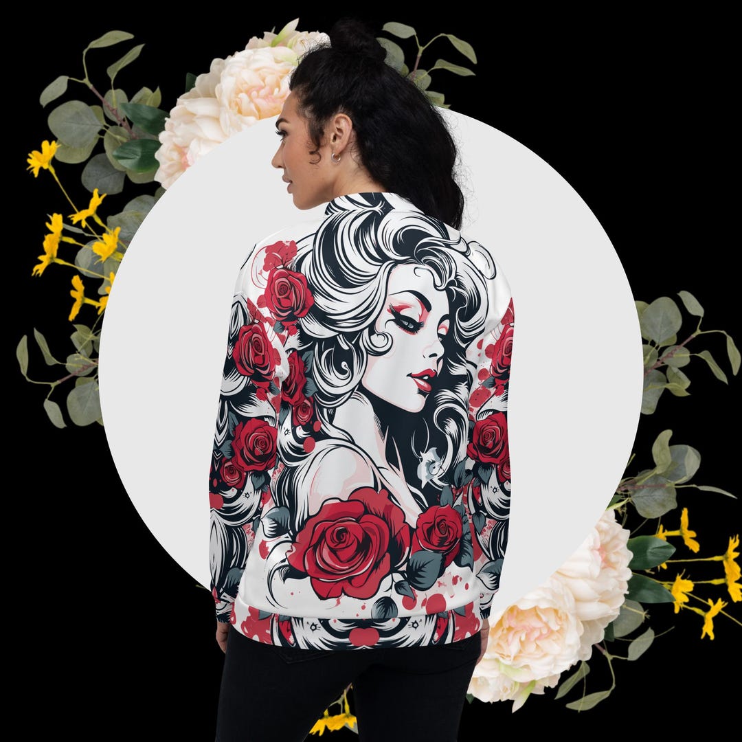 Custom Crimson Red Copper Rose Jacket