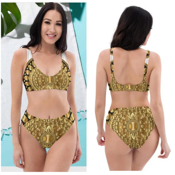 Plus size gold swimsuit best sale