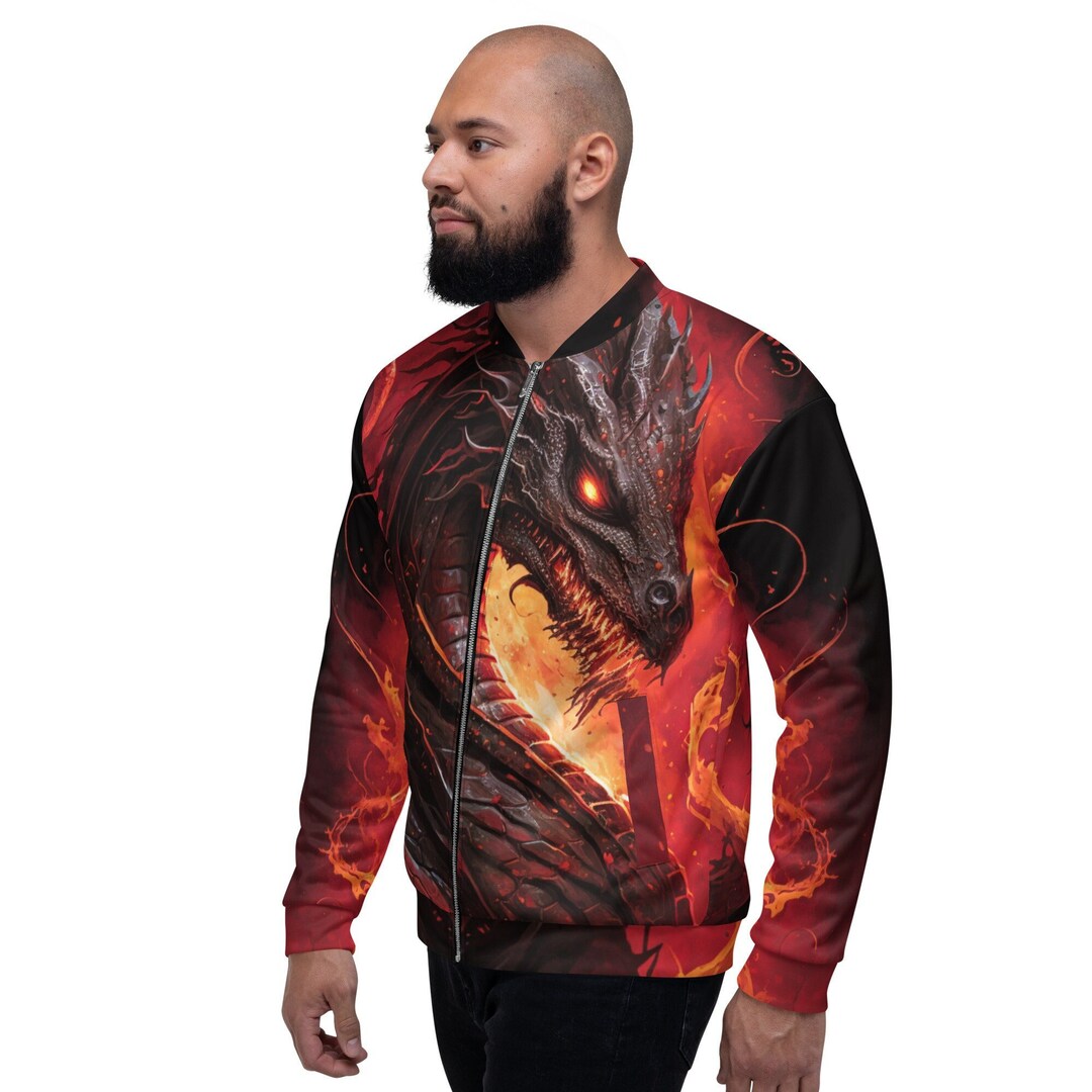 Men’s Red Dragon Jacket Design Bomber Jacket Unique - Etsy