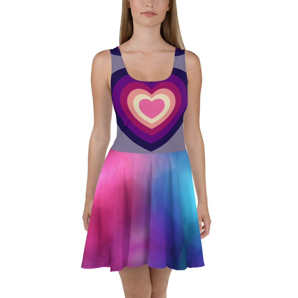 Heart Print Skater Dress - Trendy & Cute main image 0