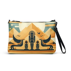 Bolso bandolera egipcio, diseño de Egipto, cartera de mano de piel sintética para mujer, bolso de mano con forma de pirámide y esfinge de faraón, bolsos cruzados únicos
